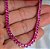 COLAR RIVIERA TRES PONTAS COM ZIRCONIAS PINK BANHADO EM RODIO - Imagem 2