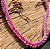 COLAR RIVIERA TRES PONTAS COM ZIRCONIAS PINK BANHADO EM RODIO - Imagem 3