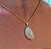 COLAR COM PINGENTE PEDRA NATURAL QUARTZO BRANCO BANHADO A OURO 18K - Imagem 1