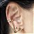 BRINCO EAR CUFF ORGANICO BANHADO A OURO OU PRATA - Imagem 2