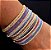 PULSEIRA RIVIERA COLORIDA BANHADA A PRATA E OURO- KIT COM 20 - Imagem 1
