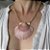 COLAR CONCHA ROSE COM BANHO FLASH DE OURO - Imagem 1