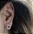 BRINCO GOTA COM ZIRCÔNIA PINK EM PRATA 925 - Imagem 1