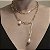 COLAR BODY CHAIN PEROLA SHELL BANHADO A OURO 18 K - Imagem 2