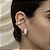 BRINCO ARGOLA CRAVEJADA COM ZIRCONIAS CRISTAIS BANHADO A OURO 18 K - Imagem 1