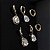 BRINCO TRIO ARGOLA CRAVEJADA COM PINGENTE GOTA BANHADO OURO 18 K - ARGOLINHA - Imagem 2