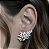 BRINCO EAR CUFF COM MICROZIRCONIAS CRISTAIS BANHADO A RODIO - Imagem 1