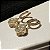 BRINCO ARGOLA COM PINGENTE TREVO EM ZIRCONIAS BANHADO A OURO 18K - Imagem 1