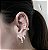 BRINCO ARGOLA DUO COM ZIRCONIAS BANHADO A OURO 18 K - Imagem 2