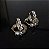 BRINCO ARGOLA DUO COM ZIRCONIAS BANHADO A OURO 18 K - Imagem 1