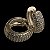 BRINCO ARGOLA COM ZIRCONIAS CRISTAIS BANHADO A OURO 18 K - ARGOLINHA - Imagem 2