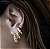 BRINCO TRIO ARGOLAS TORCIDAS BANHADO OURO 18 K - ARGOLINHAS - Imagem 1