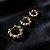 BRINCO TRIO ARGOLAS TORCIDAS BANHADO OURO 18 K - ARGOLINHAS - Imagem 2
