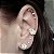 BRINCO PIERCING FAKE TRES ZIRCÔNIAS BANHADO A OURO 18 K - Imagem 1