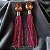BRINCO TASSEL COM MICANGAS BANHADO A OURO 18 K - Imagem 2