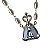 COLAR NOSSA SENHORA EM PEROLAS COM CRISTAL AZUL BANHADO A OURO 18 K - Imagem 2