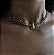 COLAR CHOKER NOSSA SENHORA CRAVEJADA COM ZIRCONIAS CRISTAL BANHADO A OURO 18K - Imagem 1