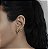 BRINCO EAR HOOK GALHOS BANHADO A OURO 18 K - Imagem 1