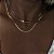 COLAR FITA BANHADO A OURO 18K - 85 CM - Imagem 2