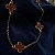 COLAR TREVO VERMELHO LONGO BANHADO OURO 18 K - Imagem 2