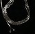 COLAR CHOKER TRIPLO AJUSTAVEL BANHADO A RODIO - Imagem 1