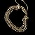 PULSEIRA TRES CORRENTES E FECHO IMA BANHADO A OURO 18 K - Imagem 2