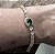 PULSEIRA RIVIERA CRISTAL E PEDRA VERDE BANHADA A OURO 18K - Imagem 1