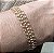 PULSEIRA CORRENTE TRIPLA BANHADA A OURO 18 K - Imagem 1