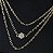PULSEIRA CORRENTE TRIPLA COM UMA FLOR EM ZIRCONIA BANHADA A OURO 18 K - Imagem 2