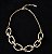COLAR ELOS COM ZIRCONIAS BANHADA A OURO 18 K - Imagem 2