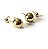 BRINCO DUO BOLINHAS BANHADO OURO 18 K - Imagem 2