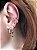 BRINCO PIERCING FAKE ELO CARTIER  BANHADO A OURO 18 K FECHO OMEGA - UNITARIO - Imagem 3