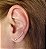 BRINCO EAR CUFF DE FRANJA BANHADO OURO 18 K OU PRATA - Imagem 2