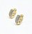 BRINCO ARGOLA P COM ZIRCONIAS CRISTAIS BANHADO A OURO 18 K - ARGOLINHA - Imagem 2