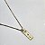 COLAR COM PINGENTE FE BANHADO OURO 18 K - Imagem 4