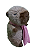 Capivara marrom com cachecol rosa pequena super macia - Imagem 3
