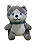 Bicho de Pelúcia cachorro hask em plush - Imagem 1
