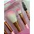 Kit com 05 Pincéis para Maquiagem Gatinho Ruby Anjo, base, pó, sombra, delineador e lábios - Imagem 3
