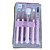 Kit com 05 Pincéis para Maquiagem Gatinho Ruby Anjo, base, pó, sombra, delineador e lábios - Imagem 6