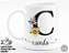 Caneca Letra "C" Floral + Porta Caneca Grátis - Imagem 1
