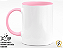 Caneca Do Seu Jeito de Cerâmica com Alça e Interior Rosa - Imagem 1