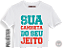 Camiseta DO SEU JEITO: tecido 100% POLIÉSTER Anti-pilling. Personalize a sua! - Imagem 1