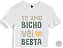 Camiseta Frase Te Amo Bicho Véi Besta Malha 100% Algodão Fio 30.1 - Imagem 2