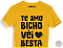 Camiseta Frase Te Amo Bicho Véi Besta Malha 100% Algodão Fio 30.1 - Imagem 2