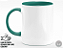 Caneca Do Seu Jeito de Cerâmica com Alça e Interior Verde Escuro - Imagem 1