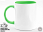 Caneca Do Seu Jeito de Cerâmica com Alça e Interior Verde Claro - Imagem 1