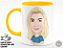 Caricatura na Caneca Amarela + Porta Caneca Grátis - Imagem 1