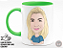 Caricatura na Caneca Verde Claro + Porta Caneca Grátis - Imagem 1