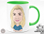 Caricatura na Caneca Verde Claro + Porta Caneca Grátis - Imagem 3