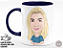 Caricatura na Caneca Azul Escuro + Porta Caneca Grátis - Imagem 1